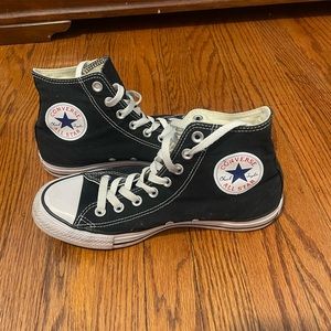 Black high top converse